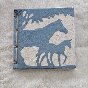 NEW Blue and White Horse Design Notebook Journal